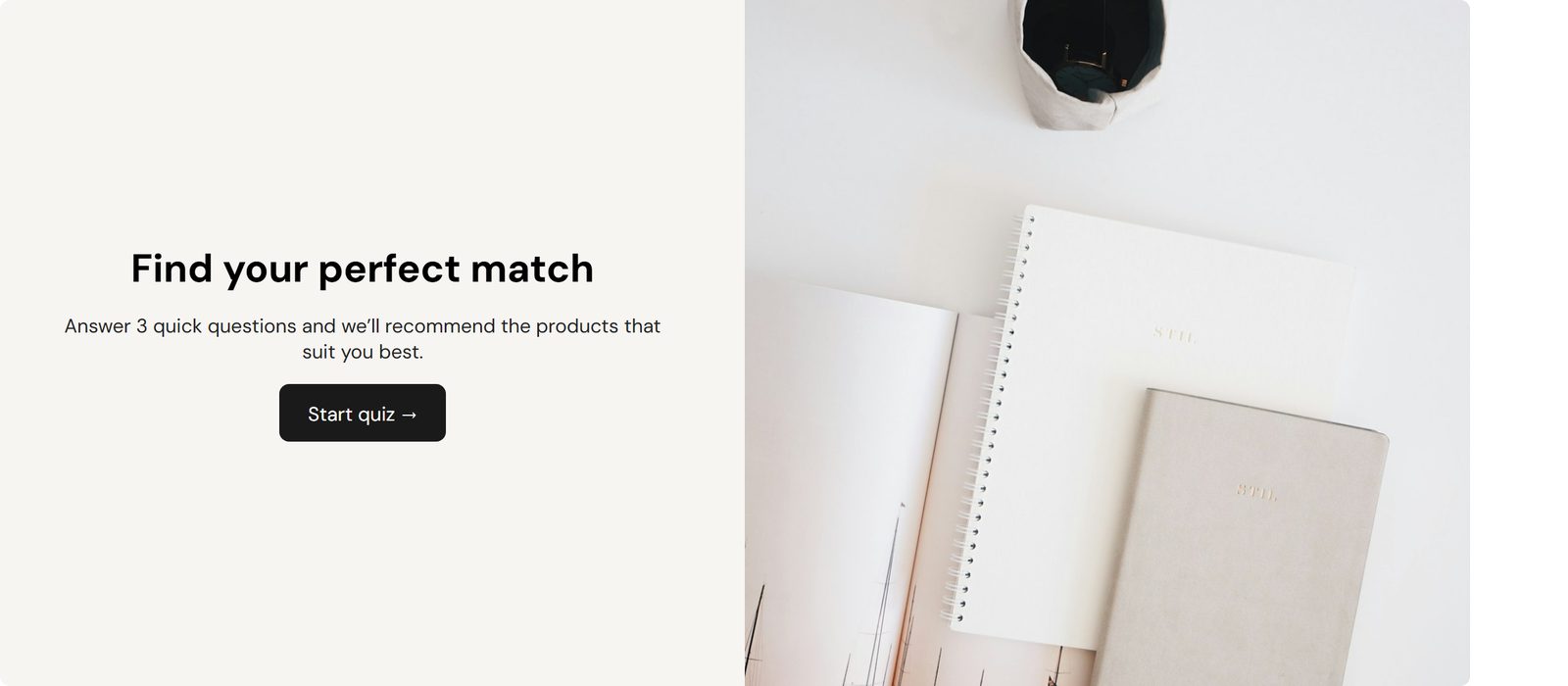 Start from scratch: start page
