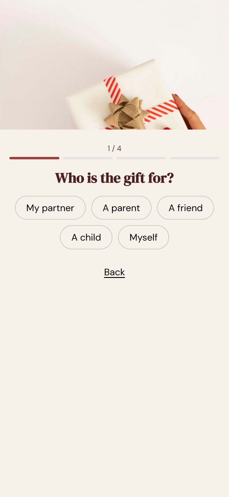 Gift finder on a phone