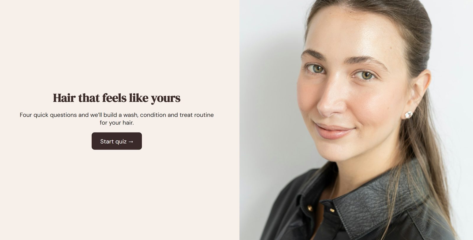 Haircare routine: start page