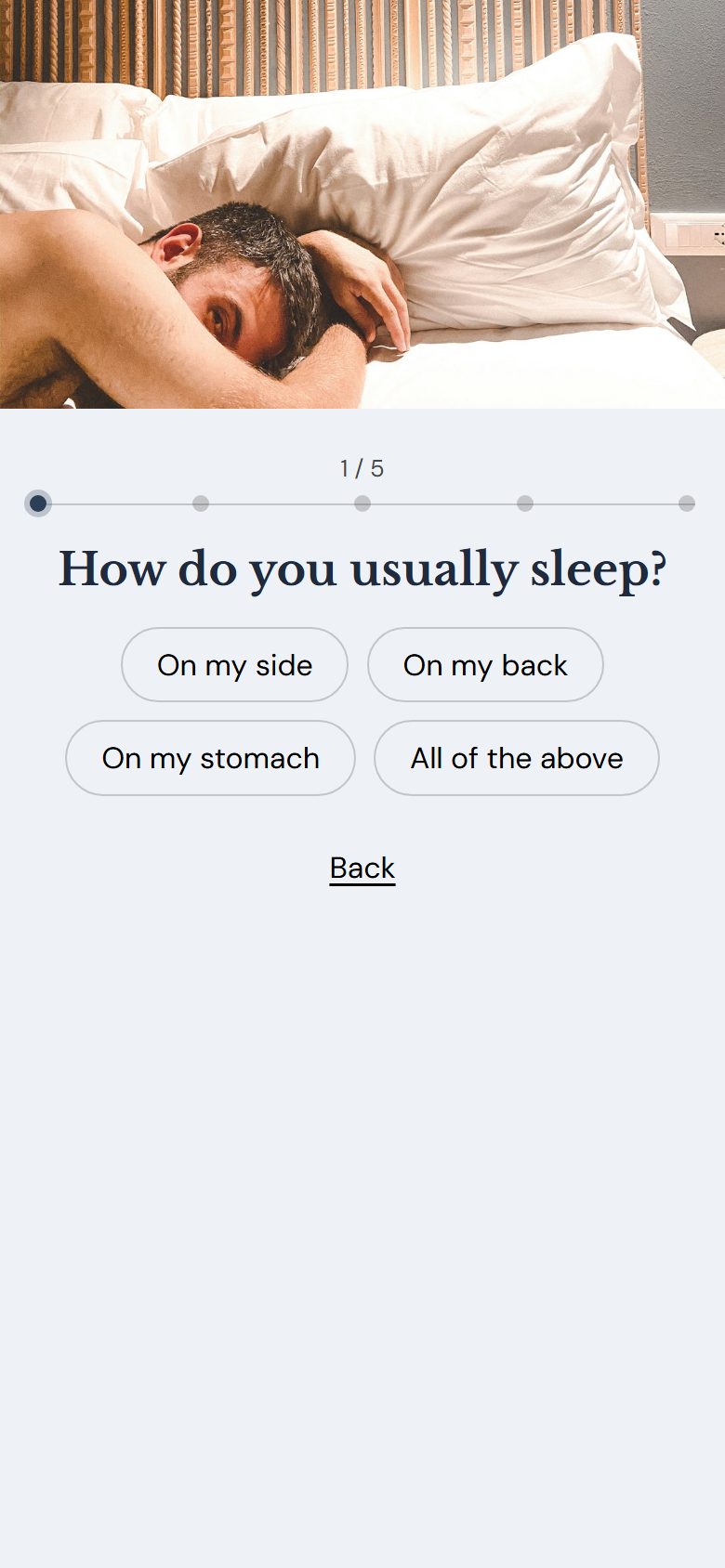 Mattress finder on a phone