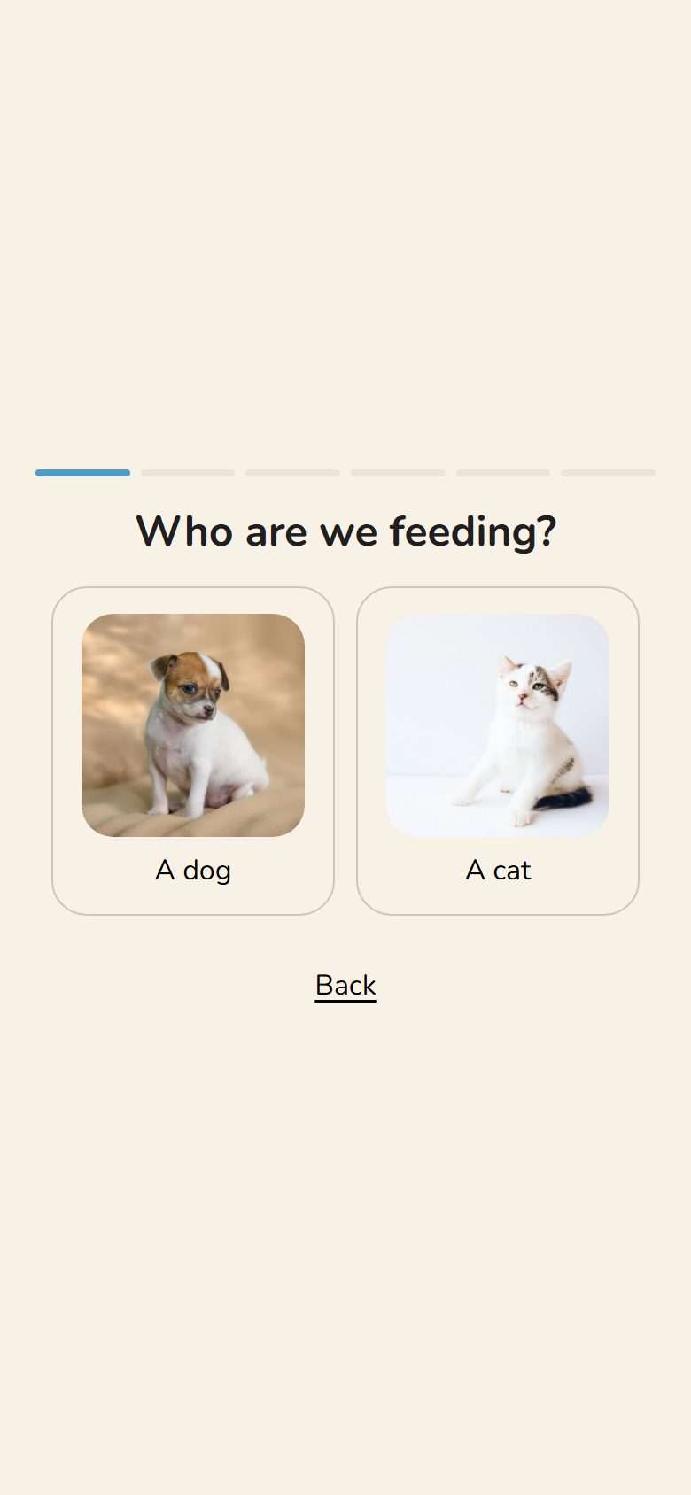 Pet food finder on a phone